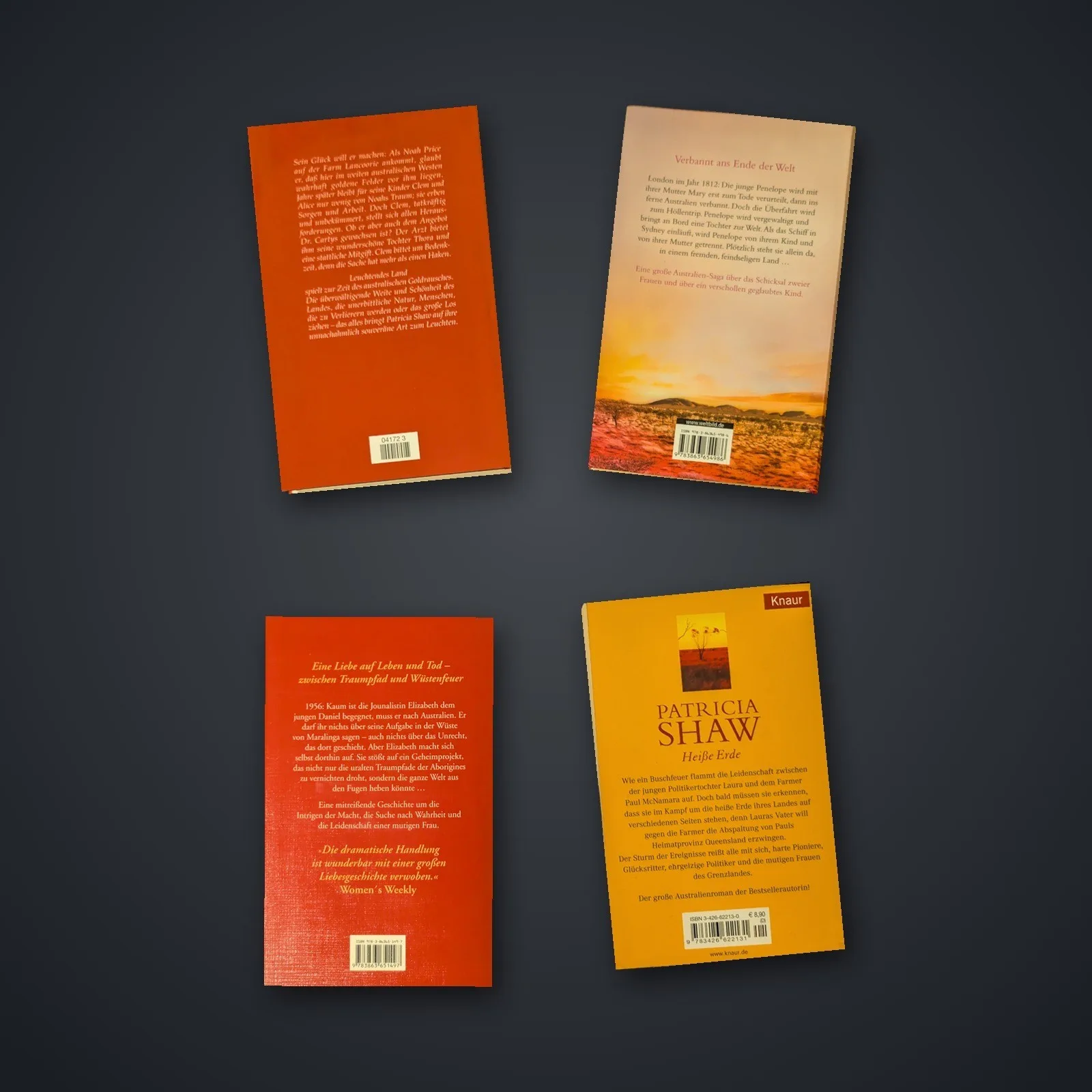 Australien-Saga – 4x Bestseller Buchpaket: Leuchtendes Land, Heiße Erde, Der Duft der Pfirsichblüte, Maralinga: Pfade der Träume – Bild 2