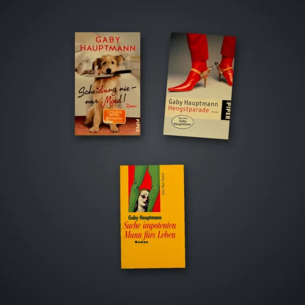 Gaby Hauptmann – 3x Bestseller Buchpaket: Scheidung nie – nur Mord!, Hengstparade, Suche impotenten Mann fürs Leben – gebrauchtes Buchpaket